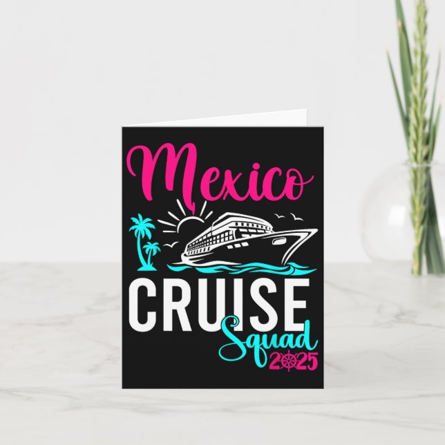 Mexiko Kryssning 2025 Familj Grupp Vänner Semester Kort (Framsida)
