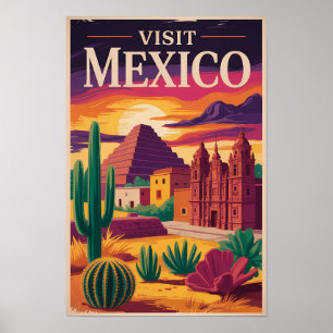 Mexiko Kultur Illustration Resa Konst Vintage Poster