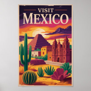 Mexiko Kultur Illustration Resa Konst Vintage Poster