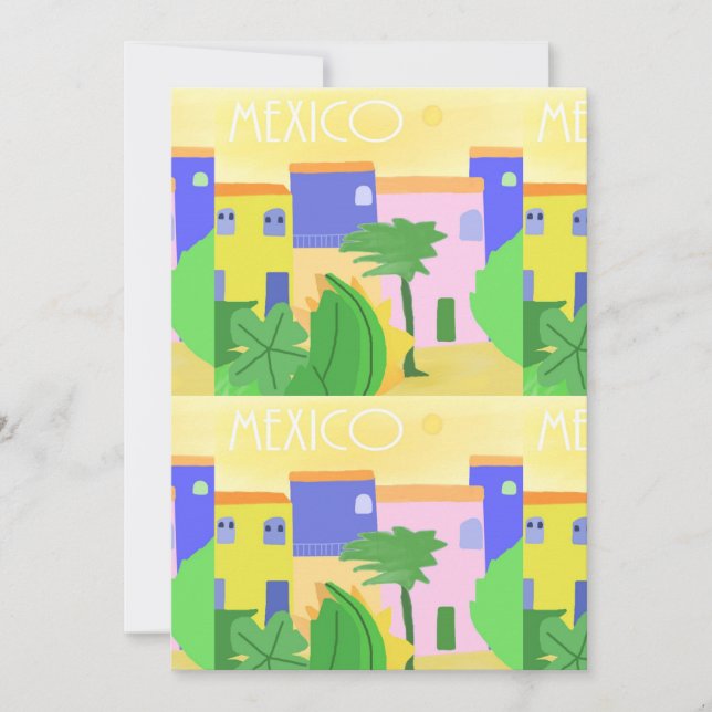 Mexiko lackkonst inbjudningar (Framsida)