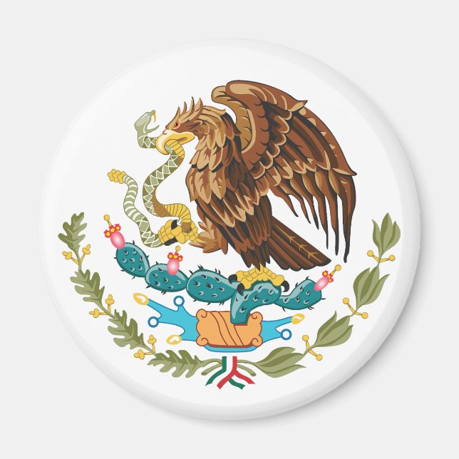 Mexiko land coat of arms symbol emblem flagga örn magnet (Framsidan)