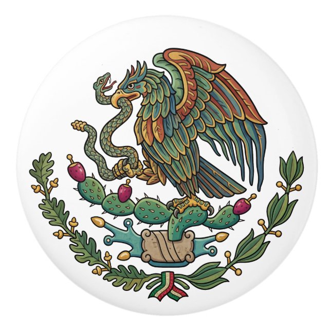 Mexiko landskapsvapen symbol emblem flagga knopp (Framsidan)