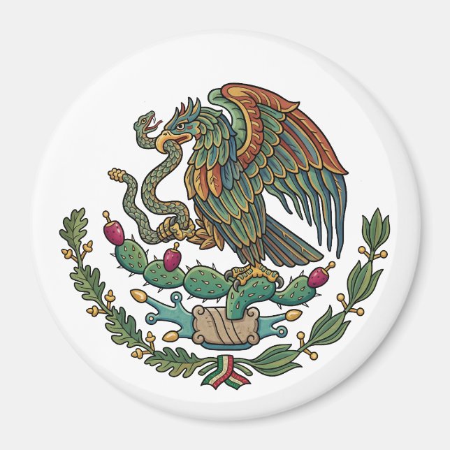 Mexiko landskapsvapen symbol emblem flagga magnet (Framsidan)