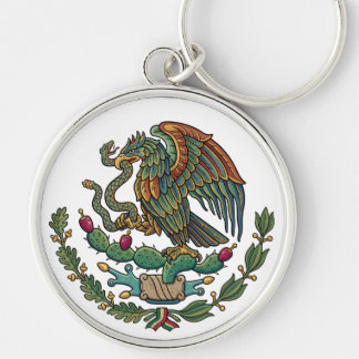 Mexiko landskapsvapen symbol emblem flagga rund silverfärgad nyckelring