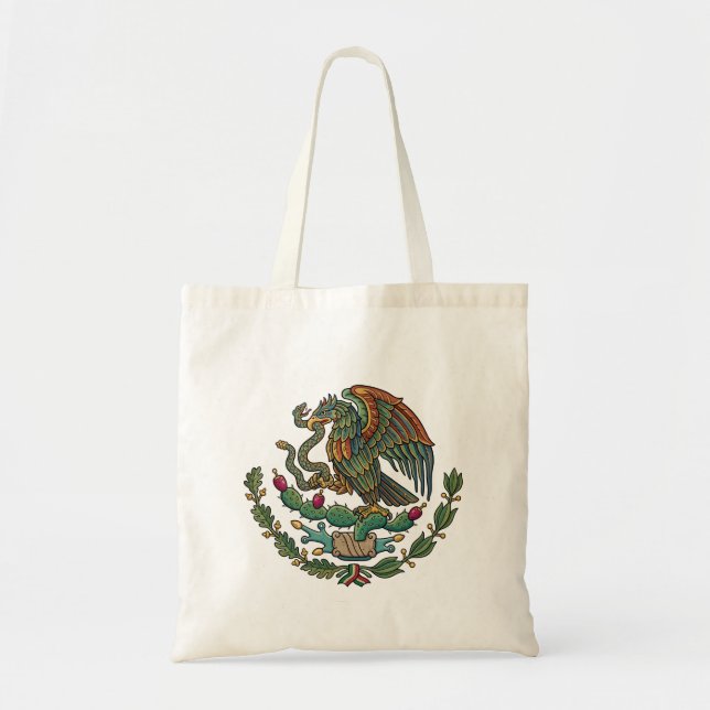Mexiko landskapsvapen symbol emblem flagga tygkasse (Framsidan)