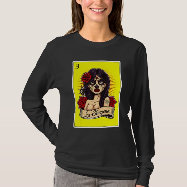 Mexiko Lottery for Women Mexico Chiicana Chicana L T Shirt (Framsida)