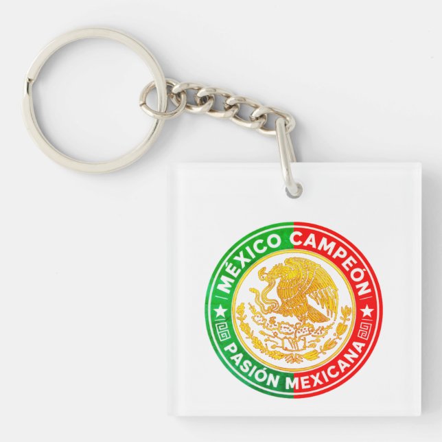 Mexiko Mästare Flagga Färger Grafisk Vapen (Framsidan)