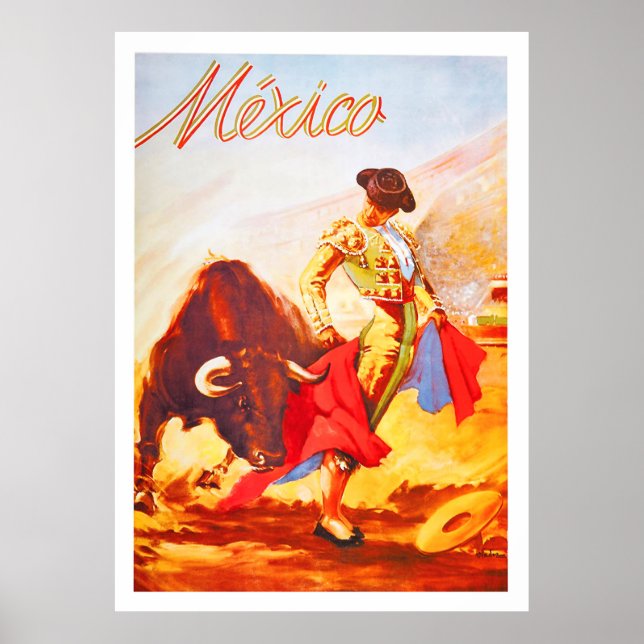 Mexiko, Matador Bullmatch Poster (Framsidan)