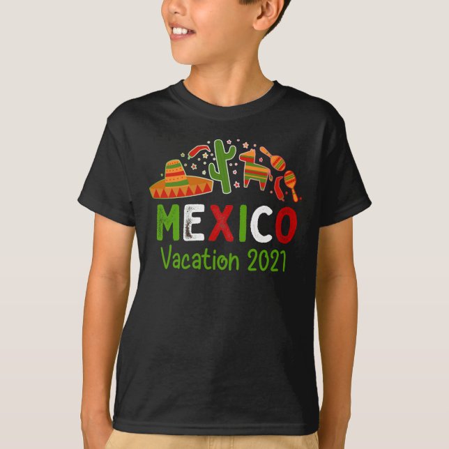 Mexiko Matching Vacation 2021 T Shirt (Framsida)
