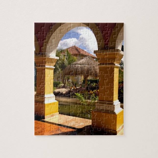 Mexiko, Mayan Riviera, arkitektur på Iberostar Pussel (Vertikal)