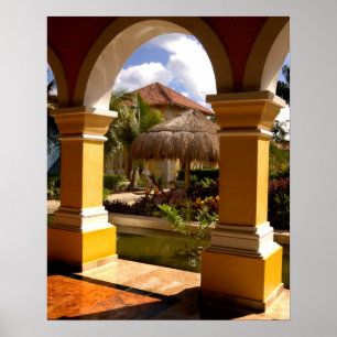 Mexiko, Mayan Riviera, arkitektur vid Iberostar Poster