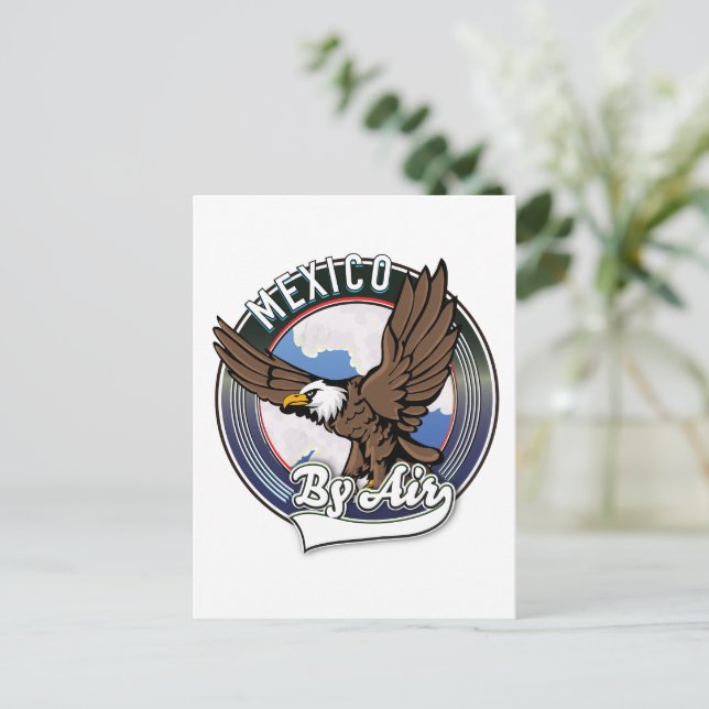 Mexiko med flygresor patch. helg vykort (Stående Fram)