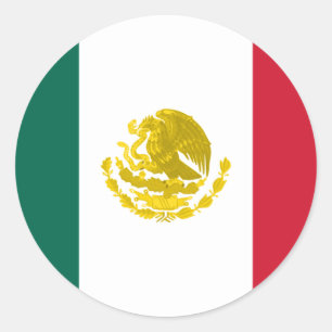 Mexiko med Fullt Golden Arm, Mexiko Runt Klistermärke