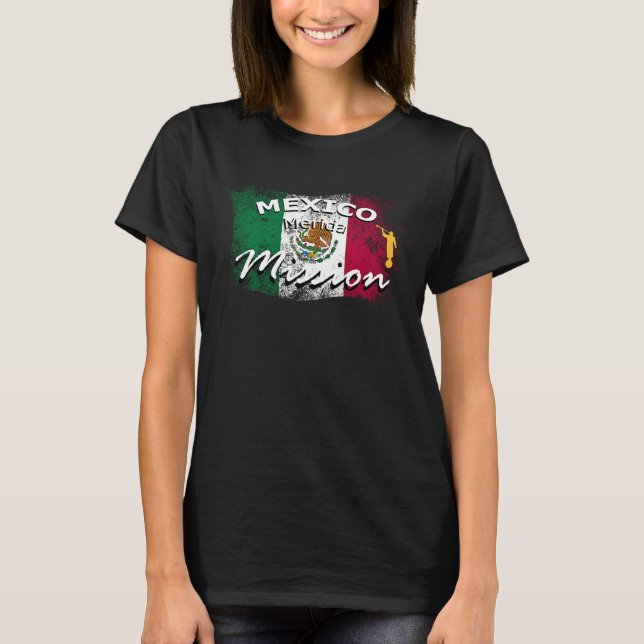 Mexiko Merida Mormon LDS-mission missionär T Shirt (Framsida)