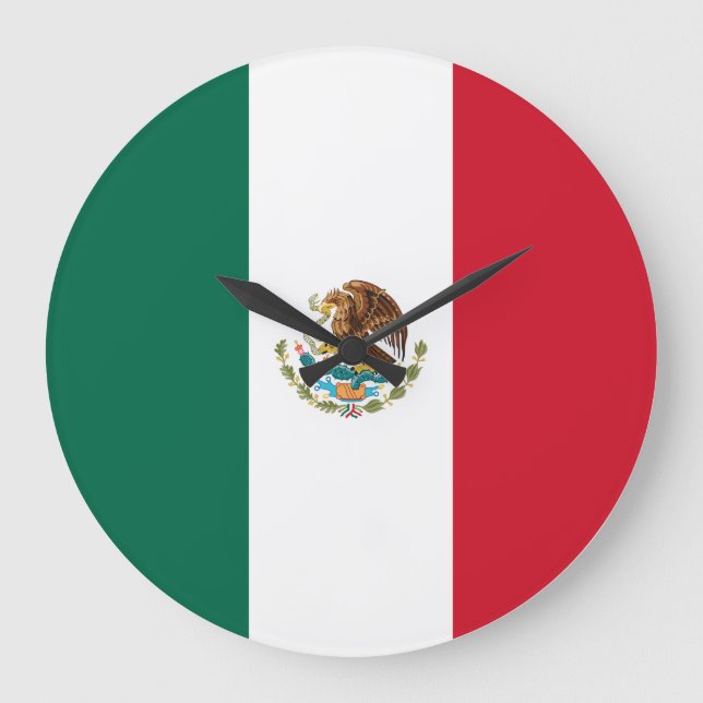 Mexiko (Mexikansk) Flagga Stor Klocka (Framsida)