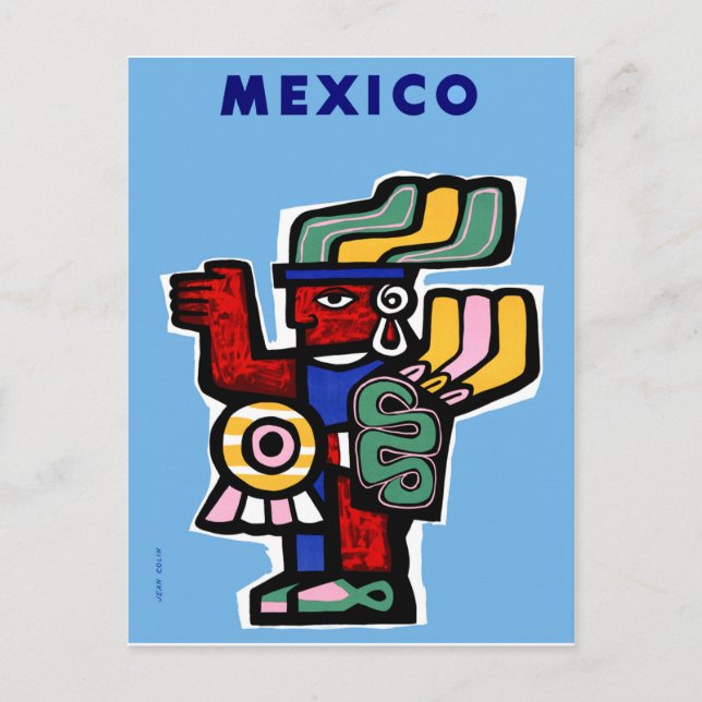 Mexiko, mexikansk konst vykort (Framsida)