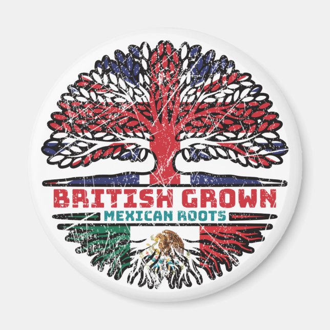 Mexiko Mexikanska Storbritannien, Träd, Storbritan Magnet (Framsidan)