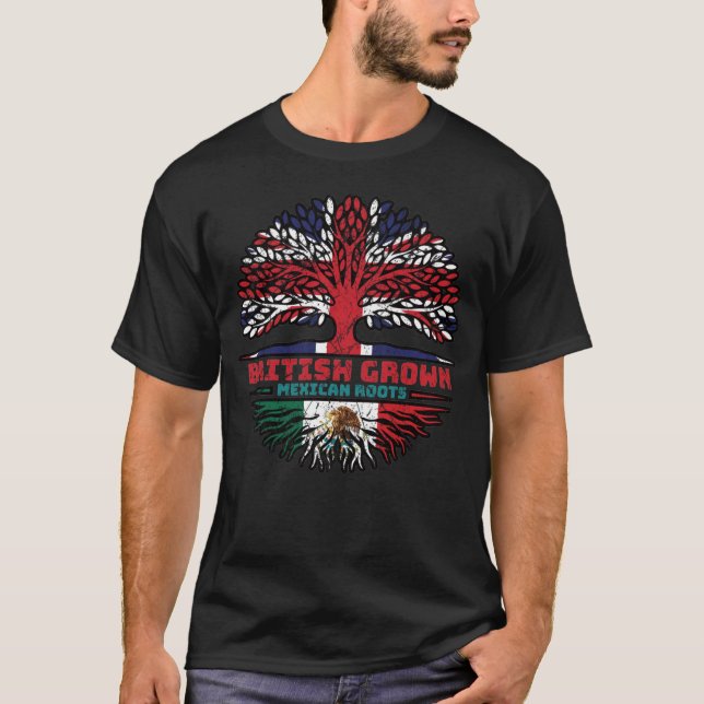 Mexiko Mexikanska Storbritannien, Träd, Storbritan T Shirt (Framsida)