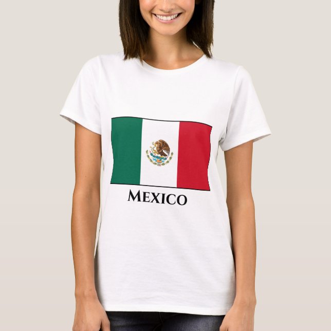Mexiko (Mexiko), Flagga T Shirt (Framsida)