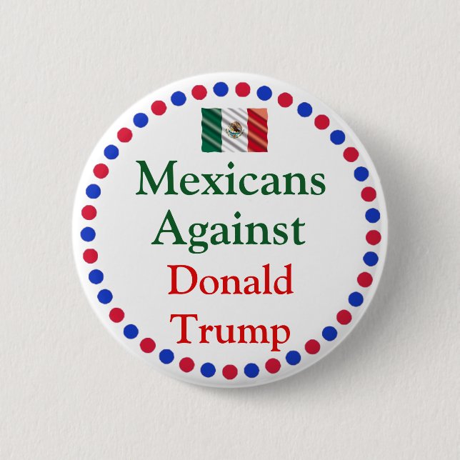 Mexiko mot Donald Trump Button Knapp (Framsida)
