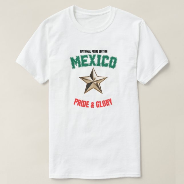 Mexiko National Pride Edition Herrtröja T Shirt (Design framsida)