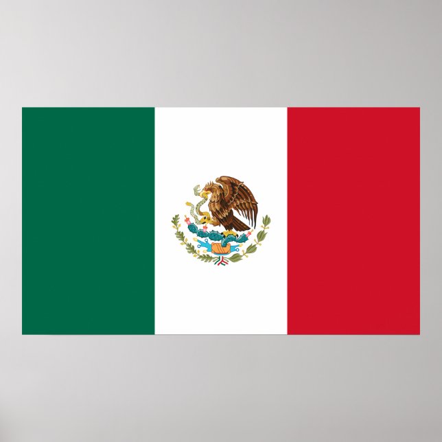 Mexiko National World Flagga Poster (Framsidan)