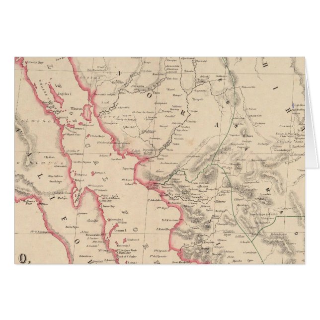 Mexiko, nordvästra Stater Hälsningskort (Framsidan Horizontal)