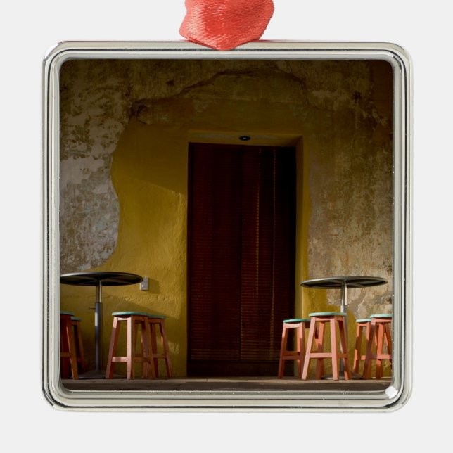 Mexiko, Oaxaca, Aeftermiddag sol ljus balkony av Julgransprydnad Metall (Framsidan)