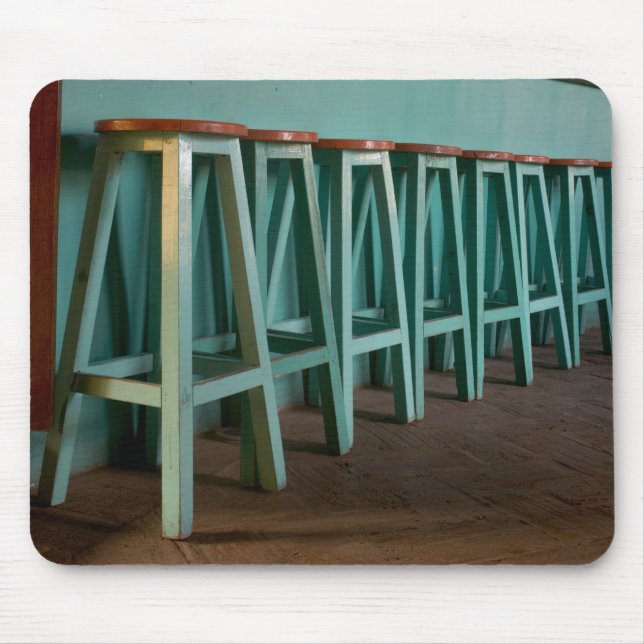 Mexiko, Oaxaca, Grönt Pub Stools linjevägg Musmatta (Framsidan)