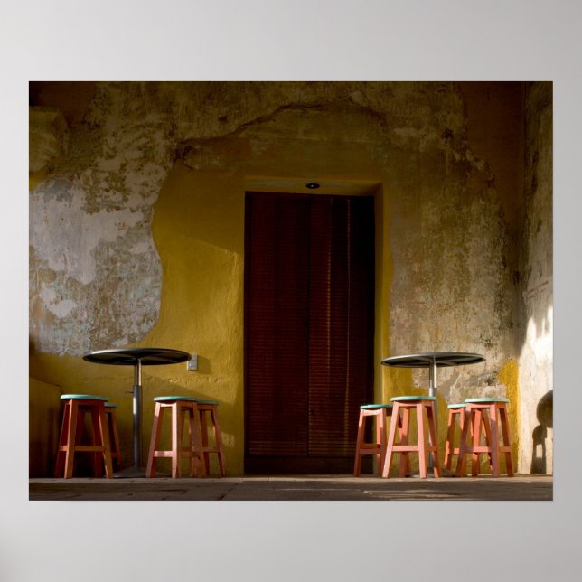 Mexiko, Oaxaca, ljus balkongen sol Poster (Framsidan)