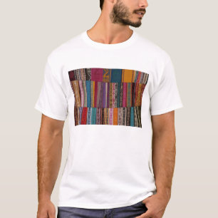 Mexiko, Oaxaca-provinsen, Oaxaca, vävda bälten på T-shirt