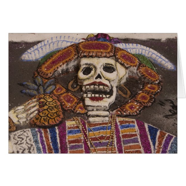 Mexiko, Oaxaca. Sand tapestry (tapete de arena) Hälsningskort (Framsidan Horizontal)