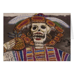 Mexiko, Oaxaca. Sandsandduk (tapete de arena) Hälsningskort