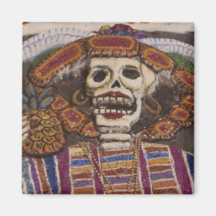 Mexiko, Oaxaca. Sandsandduk (tapete de arena) Magnet