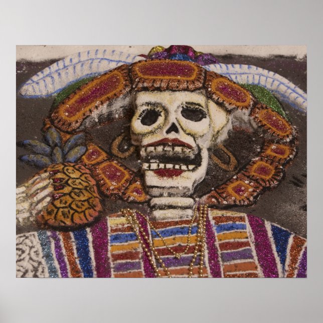 Mexiko, Oaxaca. Sandsandduk (tapete de arena) Poster (Framsidan)