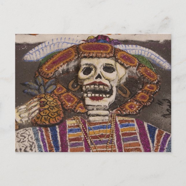 Mexiko, Oaxaca. Sandsandduk (tapete de arena) Vykort (Framsida)