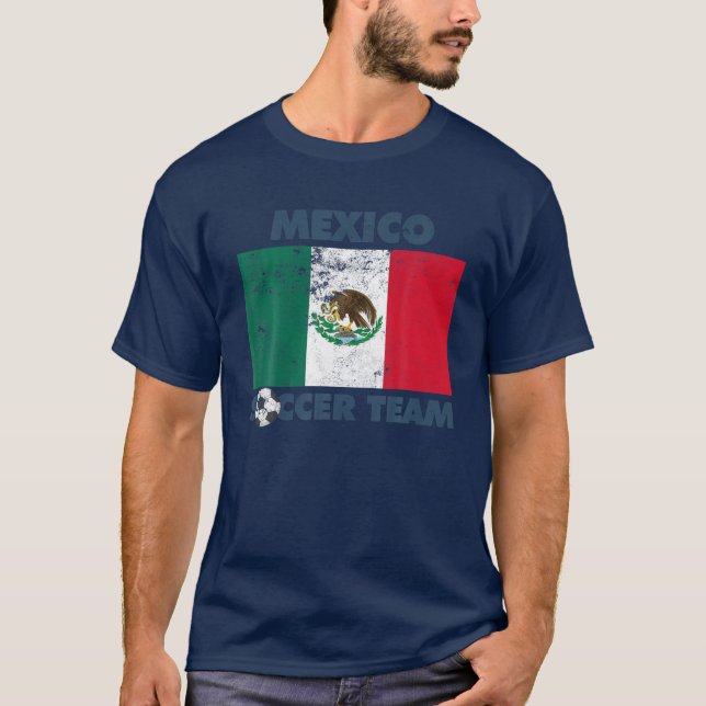 Mexiko Oceanteam Flagga 2022 Supportör Mexikanska  T Shirt (Framsida)