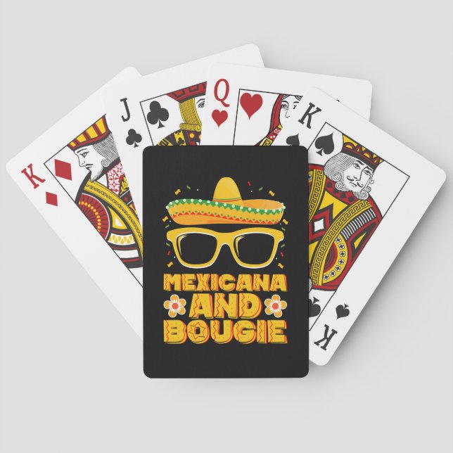Mexiko och Bougie Mexican Girls Cinco de Mayo Casinokort (Baksidan)