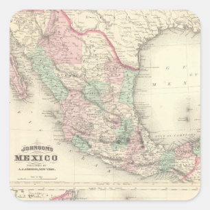Mexiko och Centralamerika 2 Fyrkantigt Klistermärke