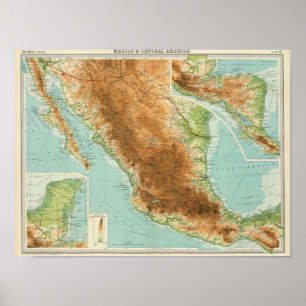 Mexiko och Centralamerika Poster