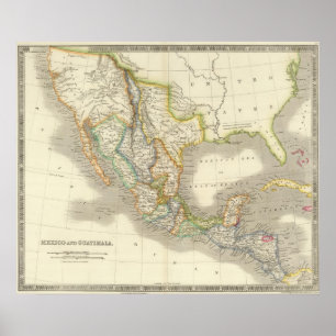 Mexiko och Guatamala Poster