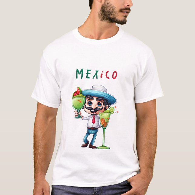 Mexiko och Margarita T Shirt (Framsida)