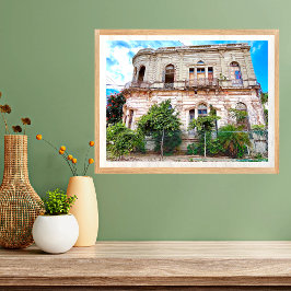 Mexiko, övergiven Mansion Colonial Poster