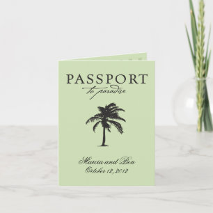 Mexiko Passport Wedding-inbjudan Inbjudan