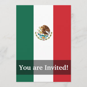 Mexiko Plain Flagga Inbjudningar