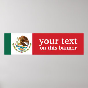 Mexiko Plain Flagga Poster