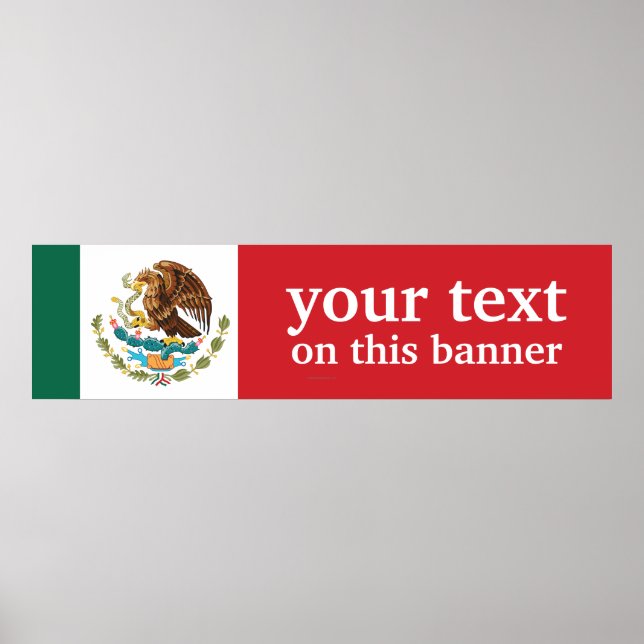 Mexiko Plain Flagga Poster (Framsidan)