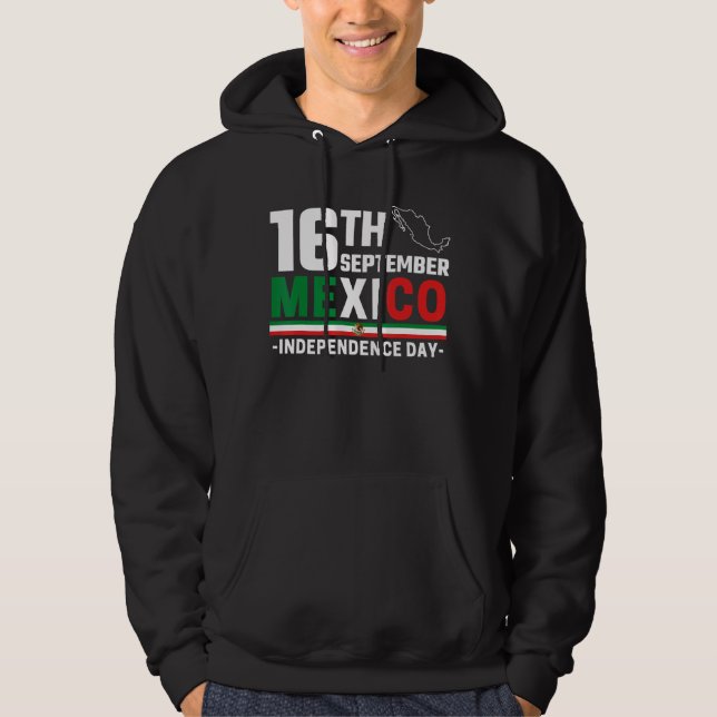 Mexiko Pride Independence day 2022 Mexikanska Flag Hoodie (Framsida)