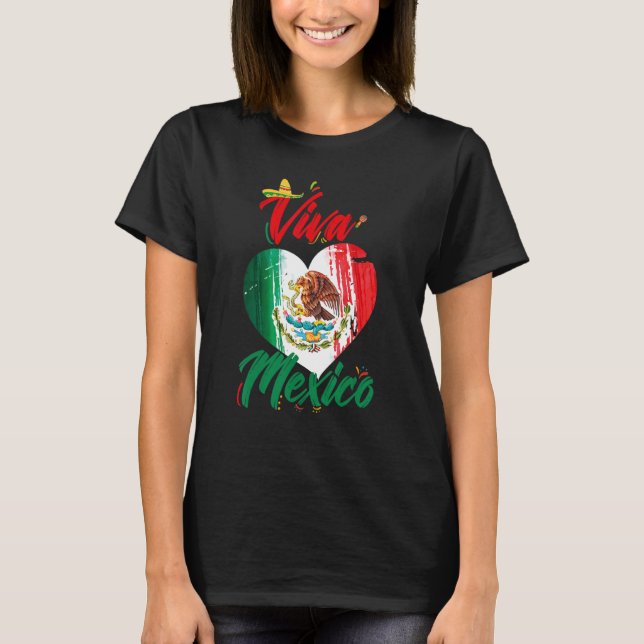 Mexiko Pride Independence day 2022 Mexikanska Flag T Shirt (Framsida)