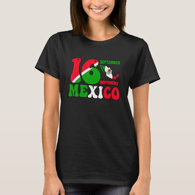 Mexiko Pride Independence day 2022 Mexikanska Flag T Shirt (Framsida)